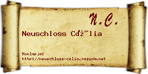 Neuschloss Célia névjegykártya
